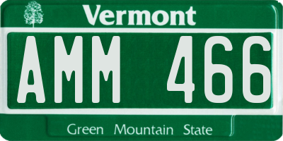 VT license plate AMM466