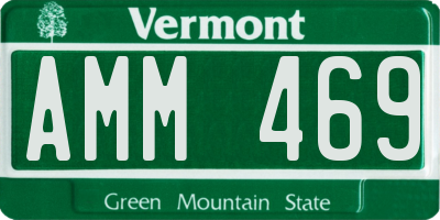 VT license plate AMM469