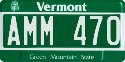 VT license plate AMM470