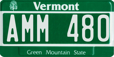 VT license plate AMM480