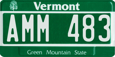 VT license plate AMM483