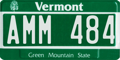 VT license plate AMM484