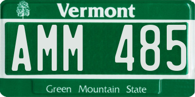 VT license plate AMM485