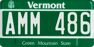 VT license plate AMM486