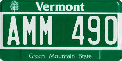VT license plate AMM490