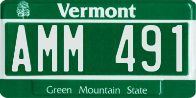 VT license plate AMM491