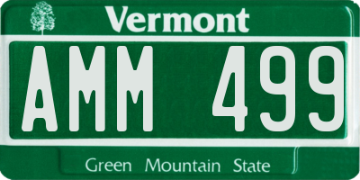 VT license plate AMM499