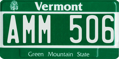VT license plate AMM506