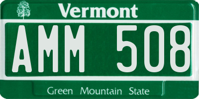VT license plate AMM508