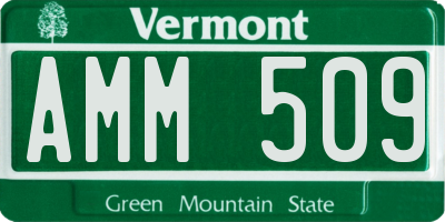 VT license plate AMM509