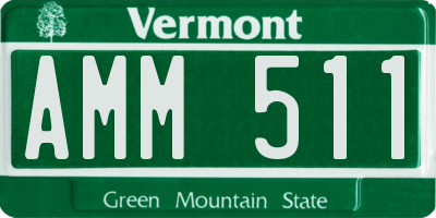 VT license plate AMM511