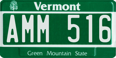 VT license plate AMM516