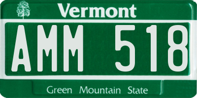 VT license plate AMM518
