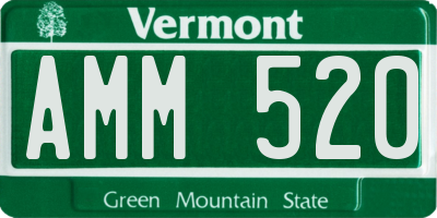 VT license plate AMM520