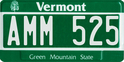 VT license plate AMM525