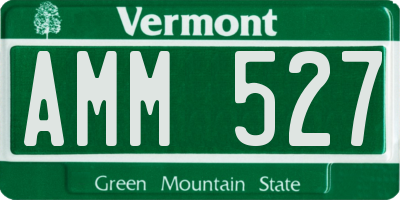 VT license plate AMM527