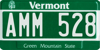 VT license plate AMM528