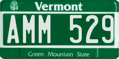 VT license plate AMM529