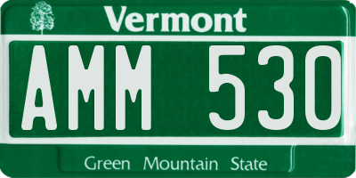 VT license plate AMM530