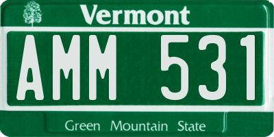 VT license plate AMM531