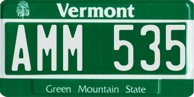 VT license plate AMM535