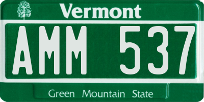 VT license plate AMM537
