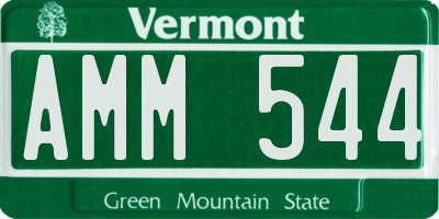 VT license plate AMM544