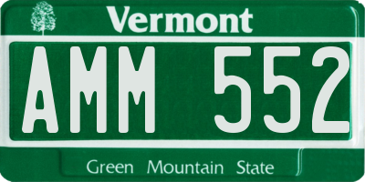 VT license plate AMM552