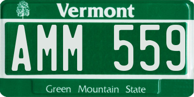 VT license plate AMM559