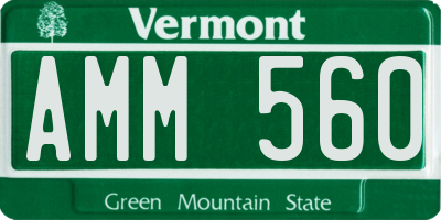 VT license plate AMM560