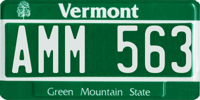 VT license plate AMM563