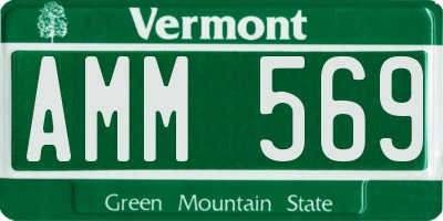 VT license plate AMM569