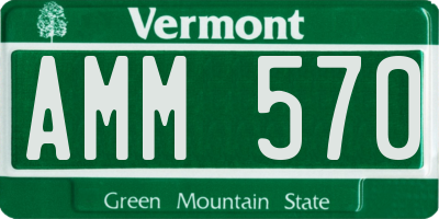 VT license plate AMM570