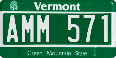 VT license plate AMM571