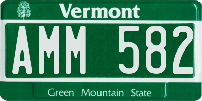 VT license plate AMM582
