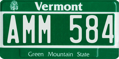 VT license plate AMM584