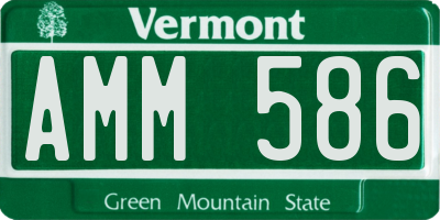 VT license plate AMM586