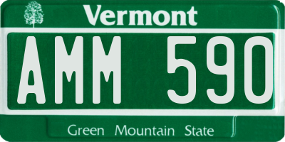 VT license plate AMM590