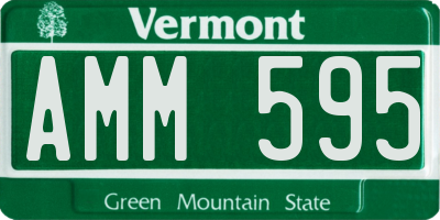 VT license plate AMM595