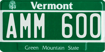 VT license plate AMM600