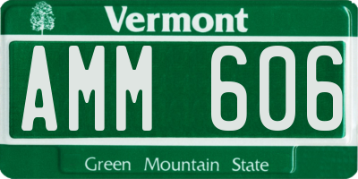 VT license plate AMM606