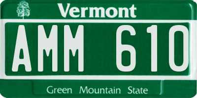 VT license plate AMM610