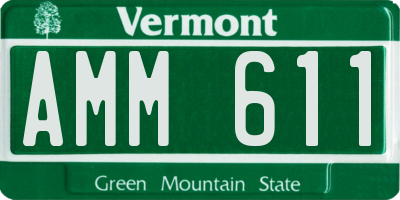 VT license plate AMM611