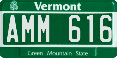 VT license plate AMM616
