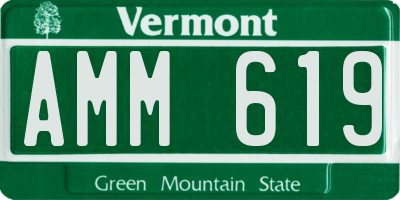 VT license plate AMM619