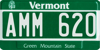 VT license plate AMM620