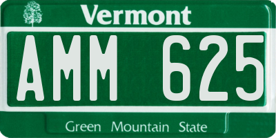 VT license plate AMM625