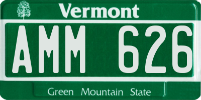VT license plate AMM626