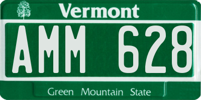 VT license plate AMM628