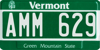 VT license plate AMM629